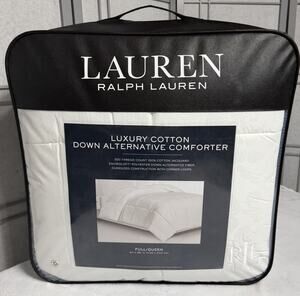 Ralph Lauren Jacquard Cotton 300 Thread Count Down Alternative Comforter - Queen
